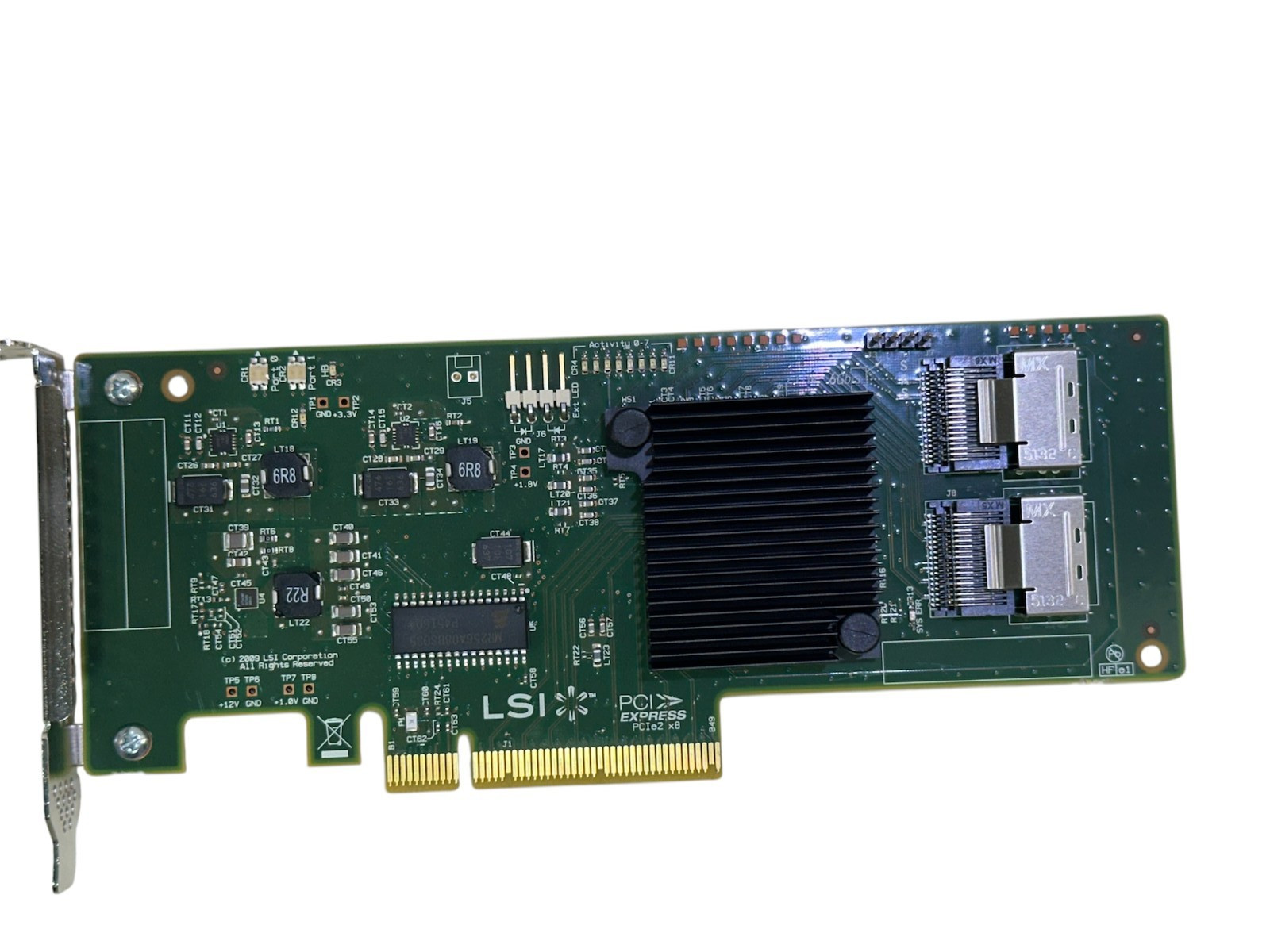 LSI INTERNAL SATA/SAS PCI-e RAID CONTROLLER CARD SAS 9211-8i 8 PORT HBA - USED