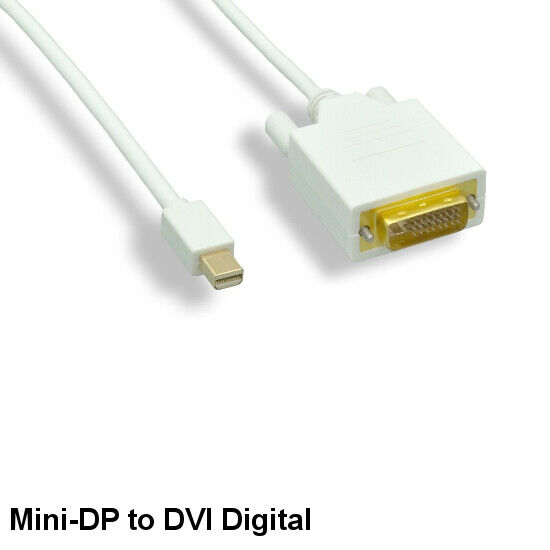 3 feet Mini DisplayPort Male to DVI Male Cord for HDTV Monitor Projector