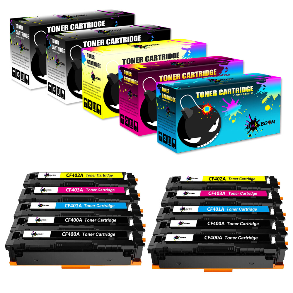 10 Toner replace for HP CF400A-3A 201A Laserjet M252n M252dw MFP M277c6 M277dw