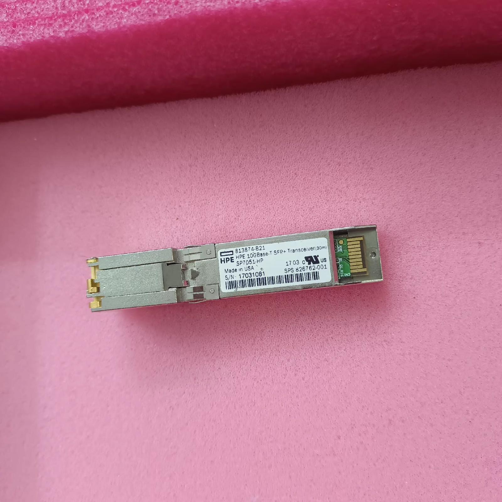 1pcs HP 813874-B21 HPE 10GBASE-T SFP+ RJ45 TRANSCEIVER Module 826762-001