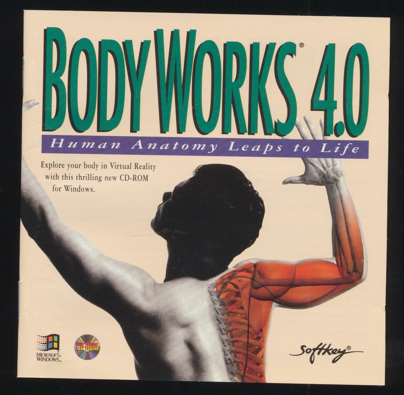 Body Works 4.0 Human Anatomy Leaps To Life Windows CD ROM Virtual Reality 