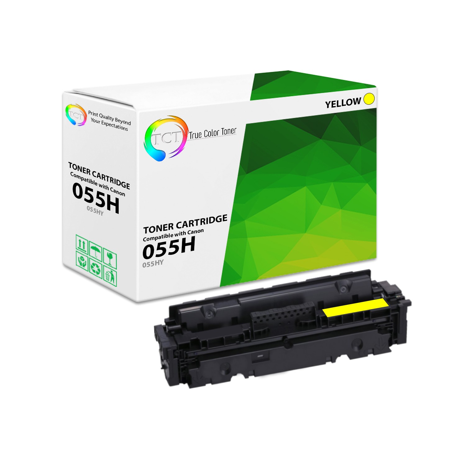 TCT Premium 055H 3017C001 Yellow High Yield Compatible Toner For Canon
