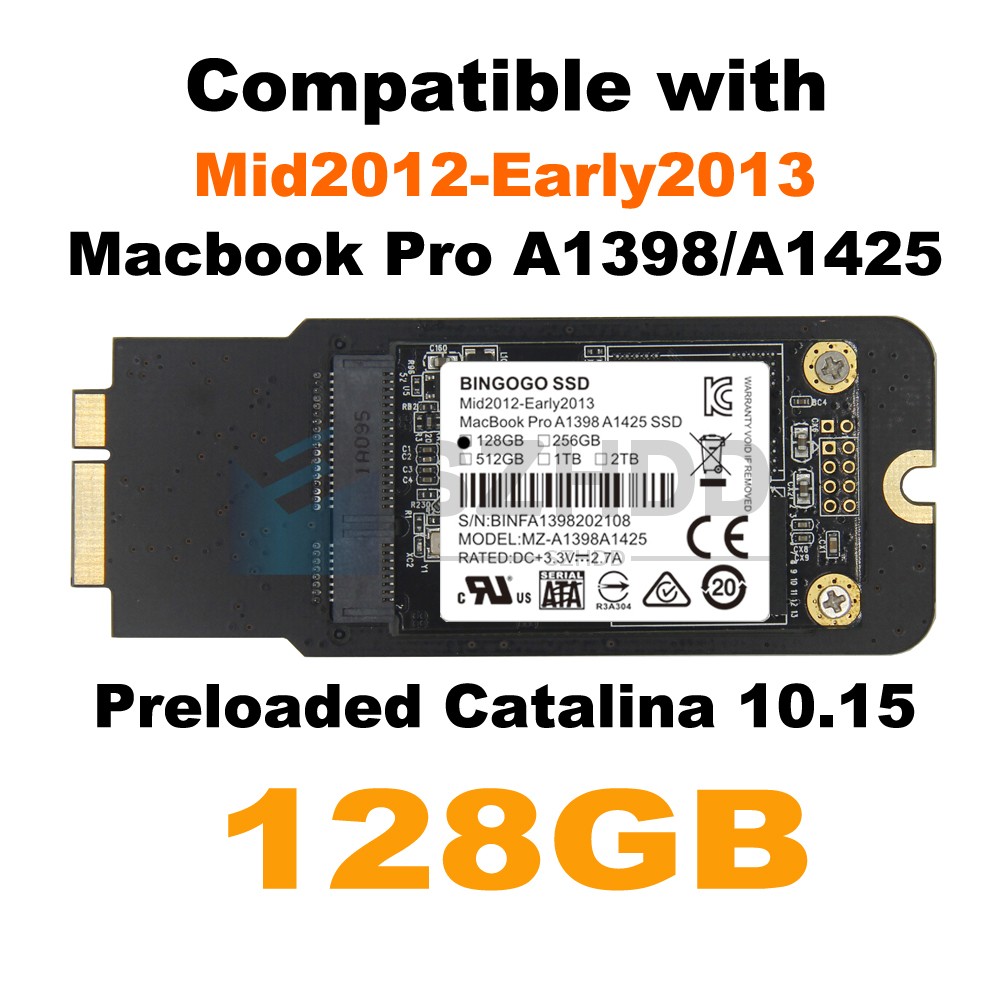 128GB 256GB 512GGB 1TB 2TB SSD for Mid 2012 Early 2013 MacBook Pro A1425 A1398