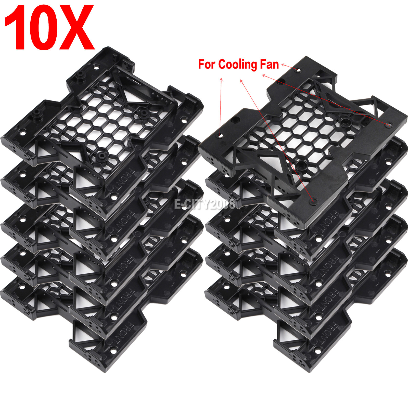 10pcs 2.5/3.5 to 5.25in Drive Bay Computer Case Adapter HDD Mounting Bracket SSD