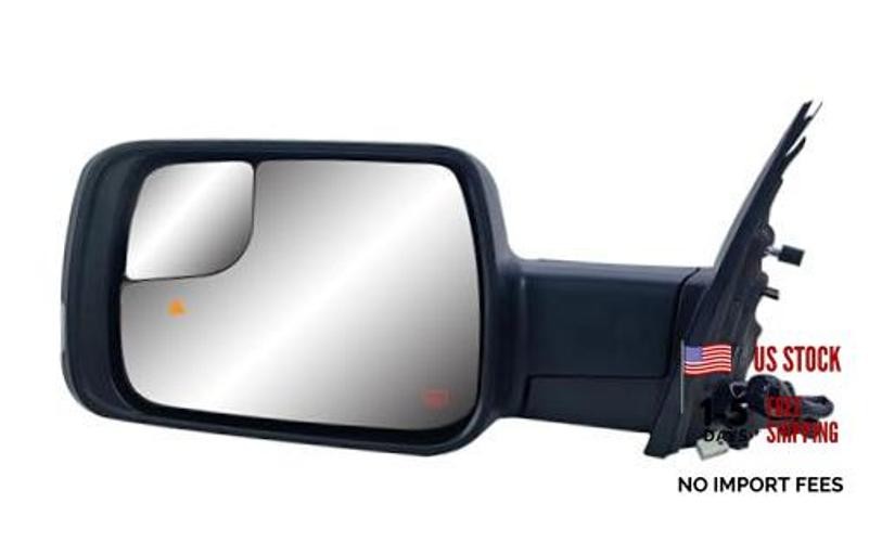 Driver Left Side Door Mirror Power and Heated Glass with Driver (LH) Side