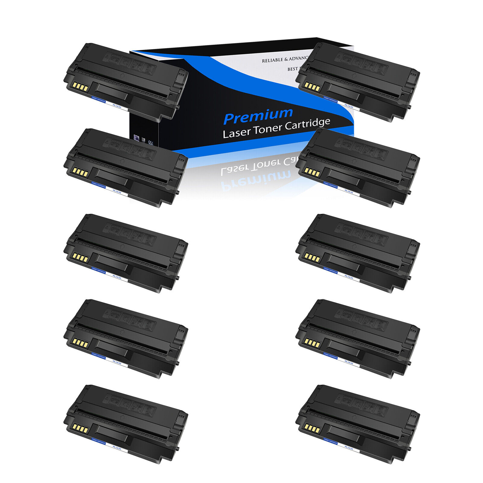 10PK Black ML1630 Toner Cartridge Fit for Samsung SCX-4500 4500W ML-1630 1630W