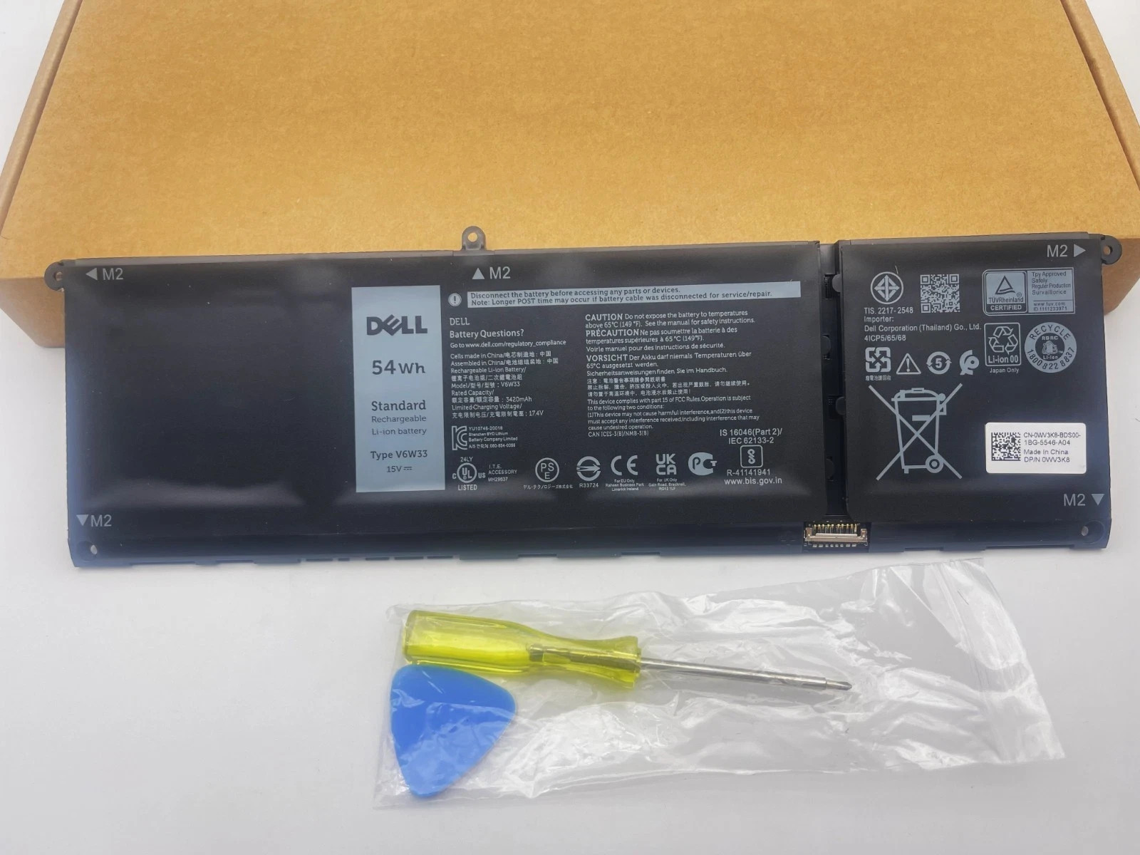 Original V6W33 Battery for Dell Inspiron 15 3510 3511 3515 3520 3525 3530 3535
