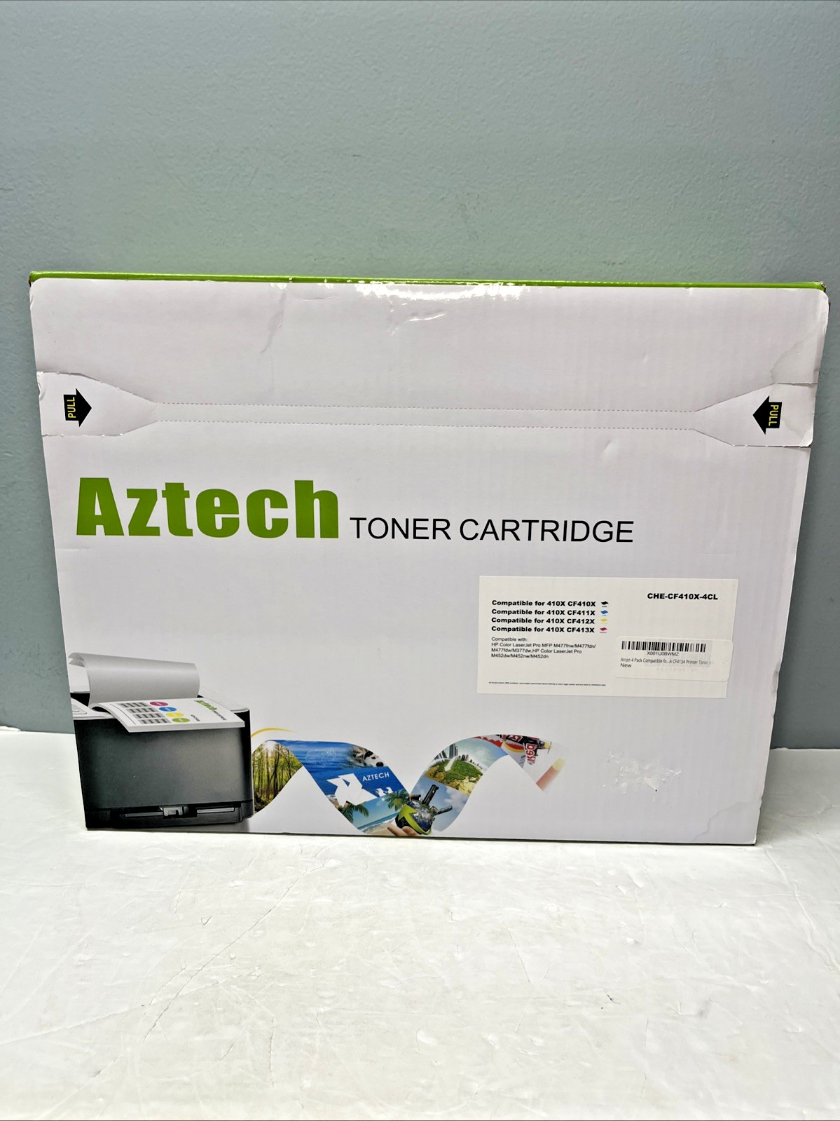 New 4-Pack toner cartridge 410X  4 COLOR CHE-CF410X-4CL New Sealed Box
