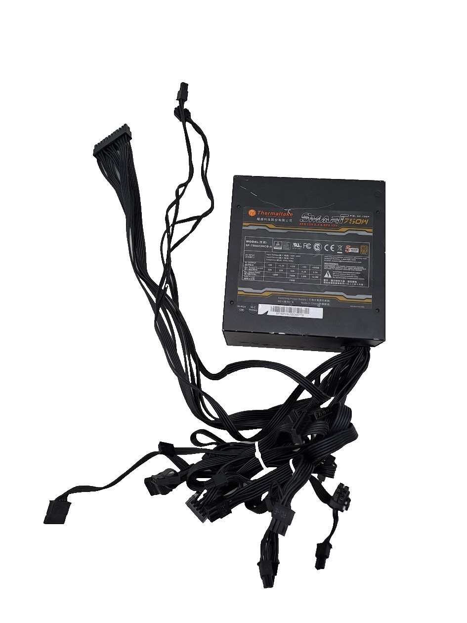 Thermaltake Smart 750W 80 Plus Bronze ATX Power Supply SP-750AH3NCB-A