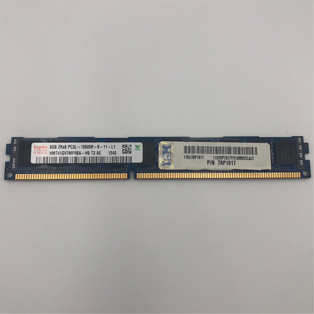 IBM 8GB (1x8GB) 2RX8 PC3L-10600R MEMORY DIMM 78P1917