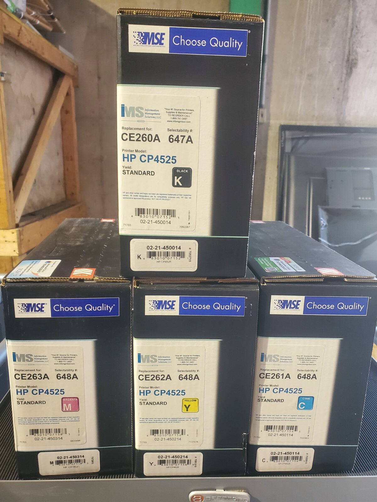 Sealed MSE toner Cartridge Replacement Kit 647A for HP printer CP4525.    #w1
