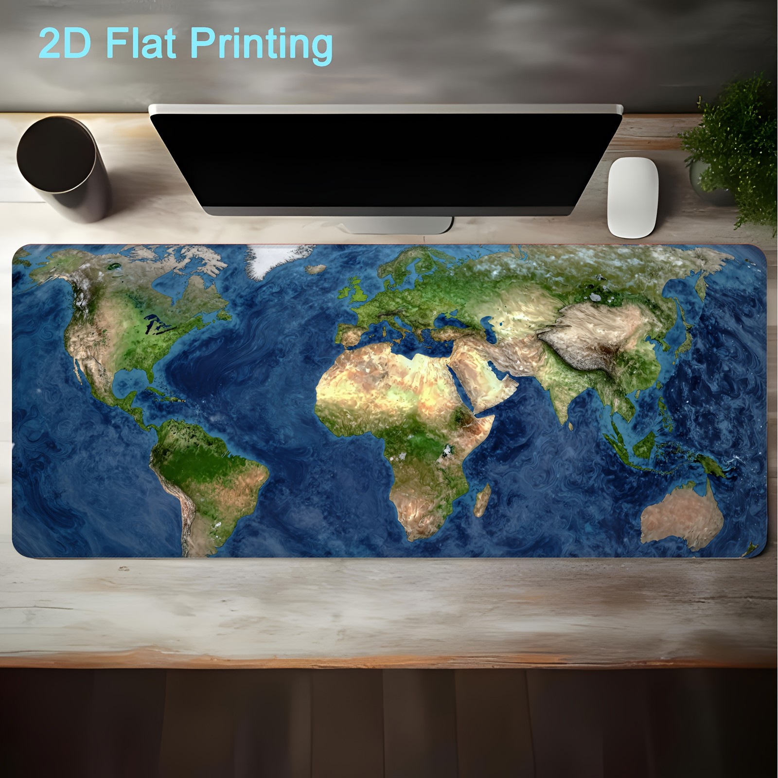 1pc World Map Mouse Pad, Suitable for Gaming, Office, Desk Decor, Computer Add