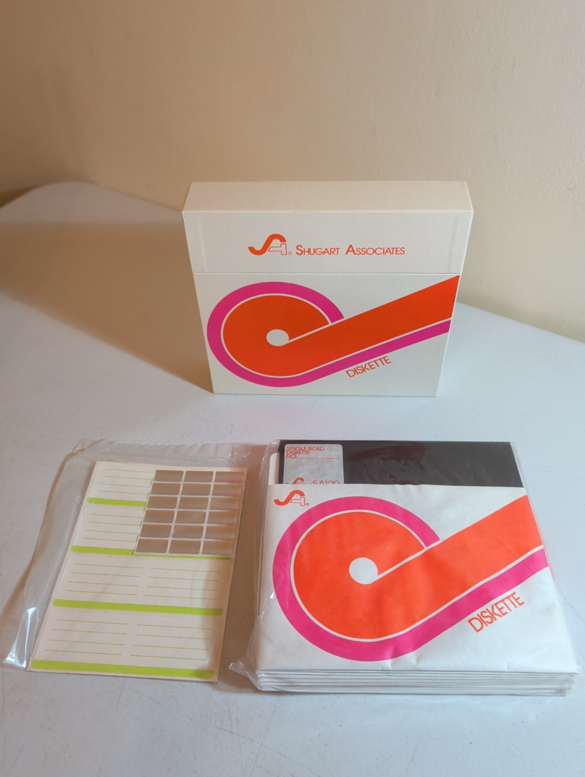 Vtg New Old Stock Shugart SA100 8" Floppy Diskettes 10-Pack  P/N 50417-0 