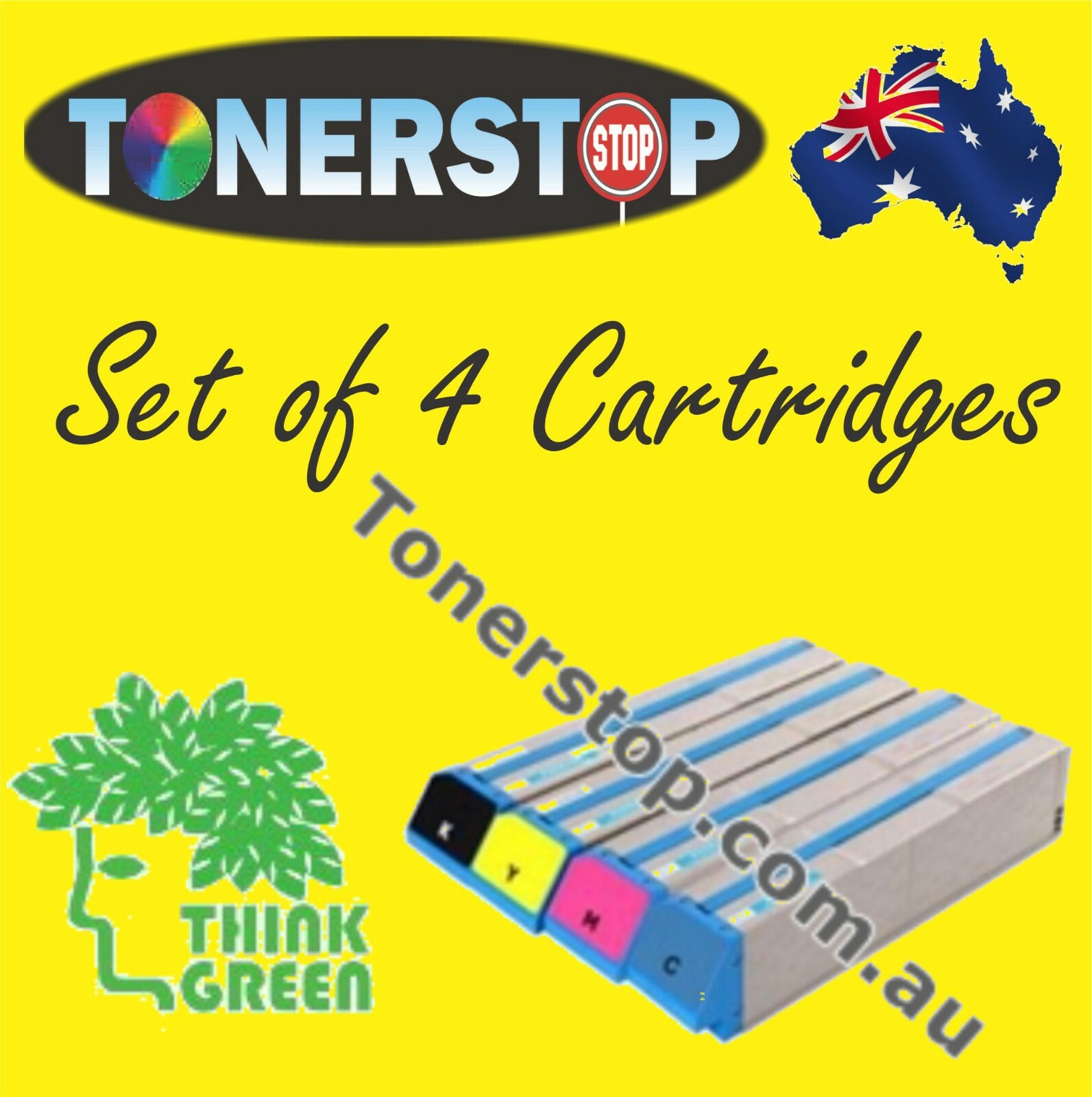 4x INTEC COLORSPLASH CS4000 CS5000 45536529 45536530 45536531 TONER CARTRIDGES
