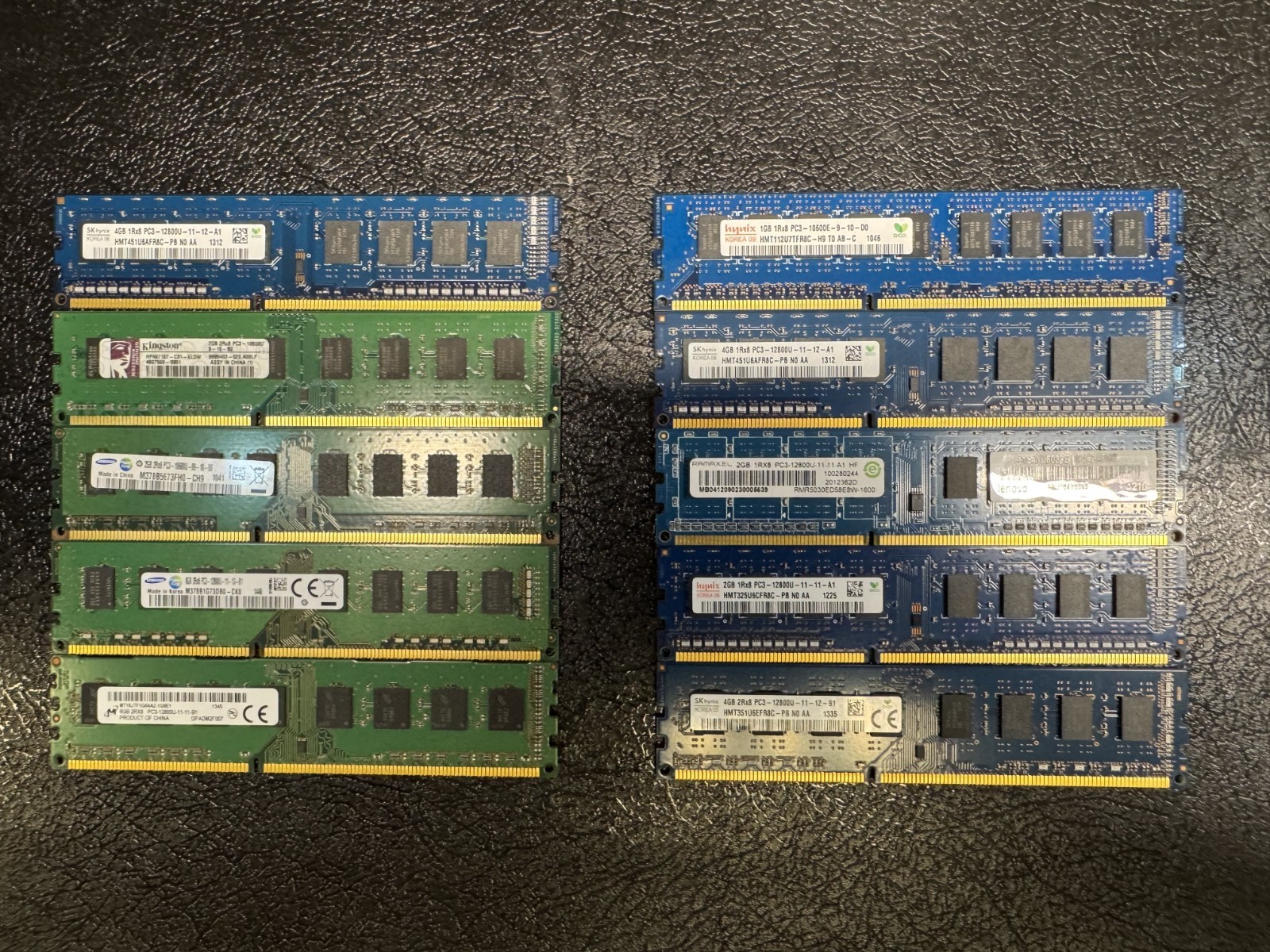 Lot of 40 DDR3 Desktop RAM Memory Sticks 1GB 2GB 4GB 8GB Mixed Brands ECC