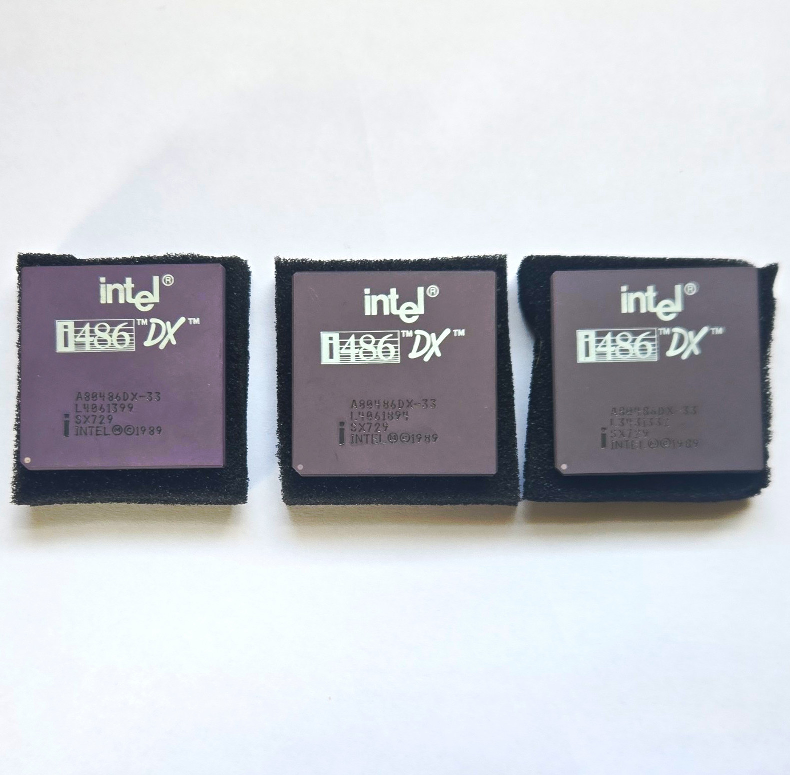 Intel i486 DX CPU Processor A80486DX-33 33MHz Lot of 3 Vintage