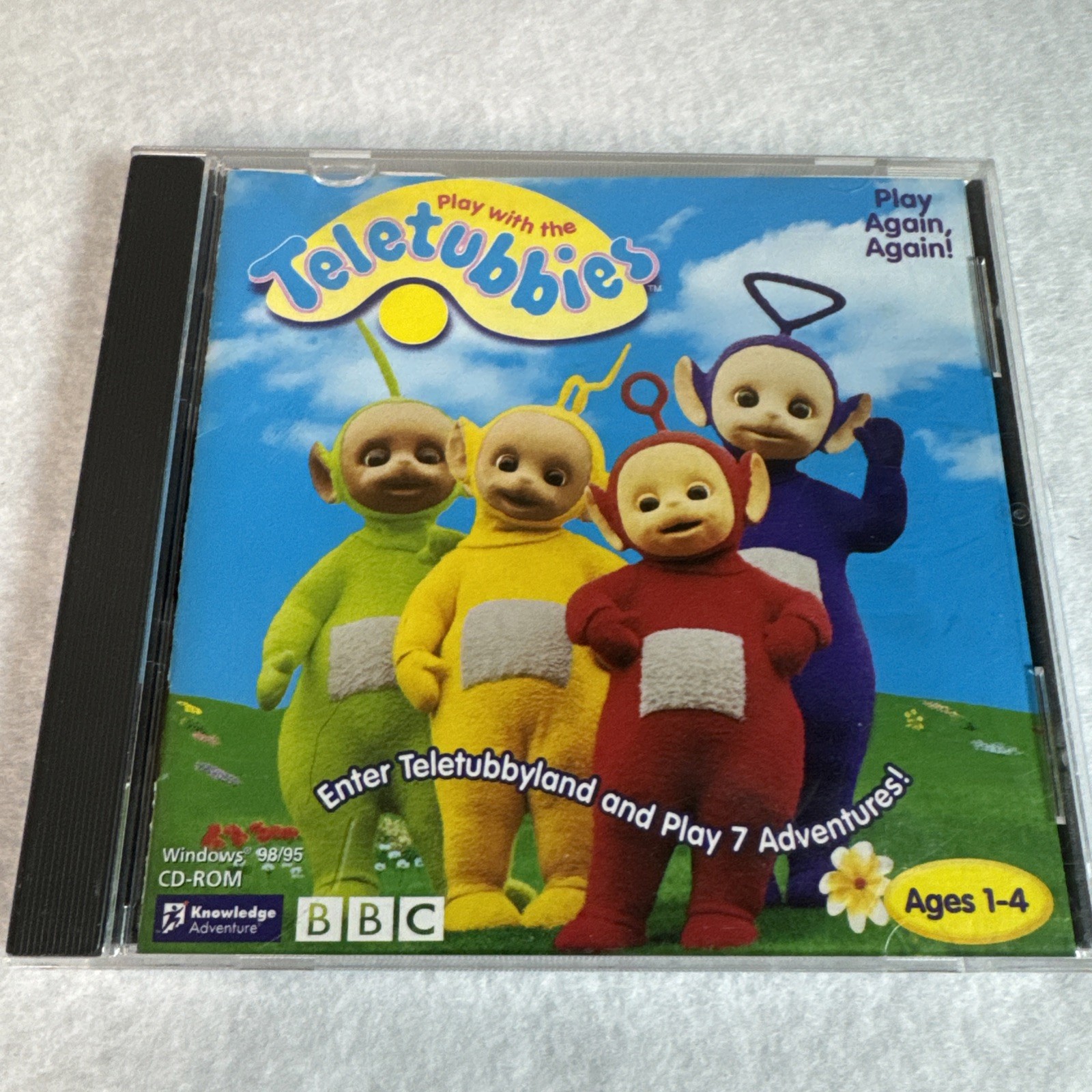 Play with the Teletubbies BBC 1998 PC CD-ROM Windows 98/95 UK Kids Game Vintage