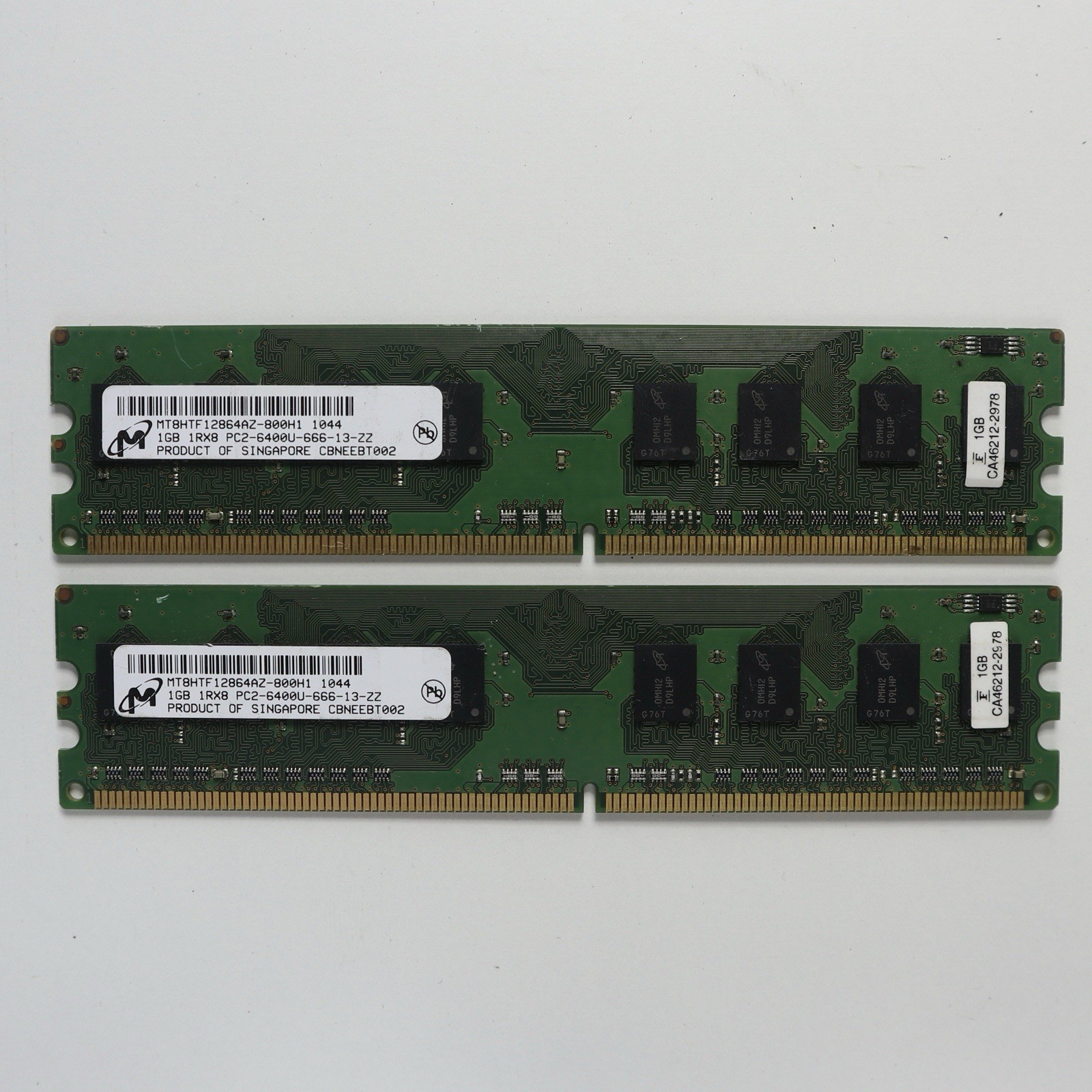 2GB (2x1GB) Micron MT8HTF12864AZ-800H1 DDR2-800 PC2