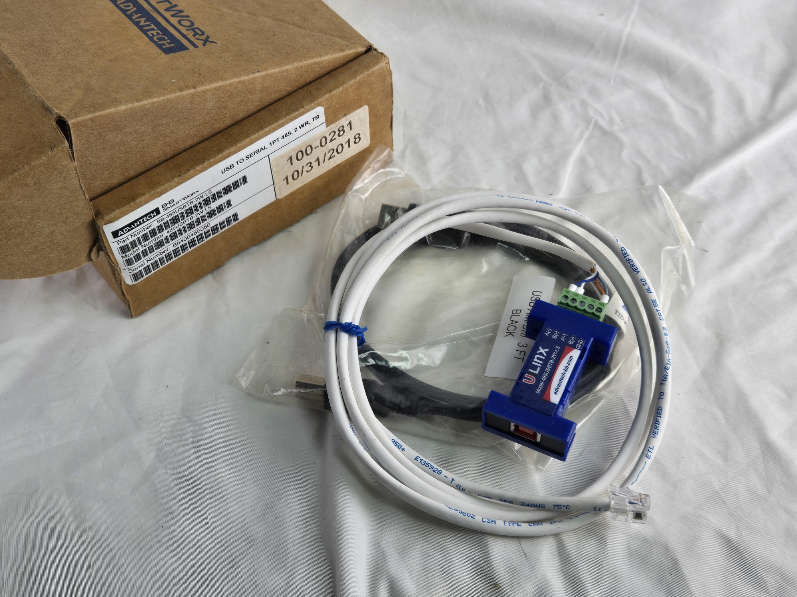 BB Smartworx Advantech BB-485USBTB-2W-LS USB To Serial 1PT 485, 2 WR 