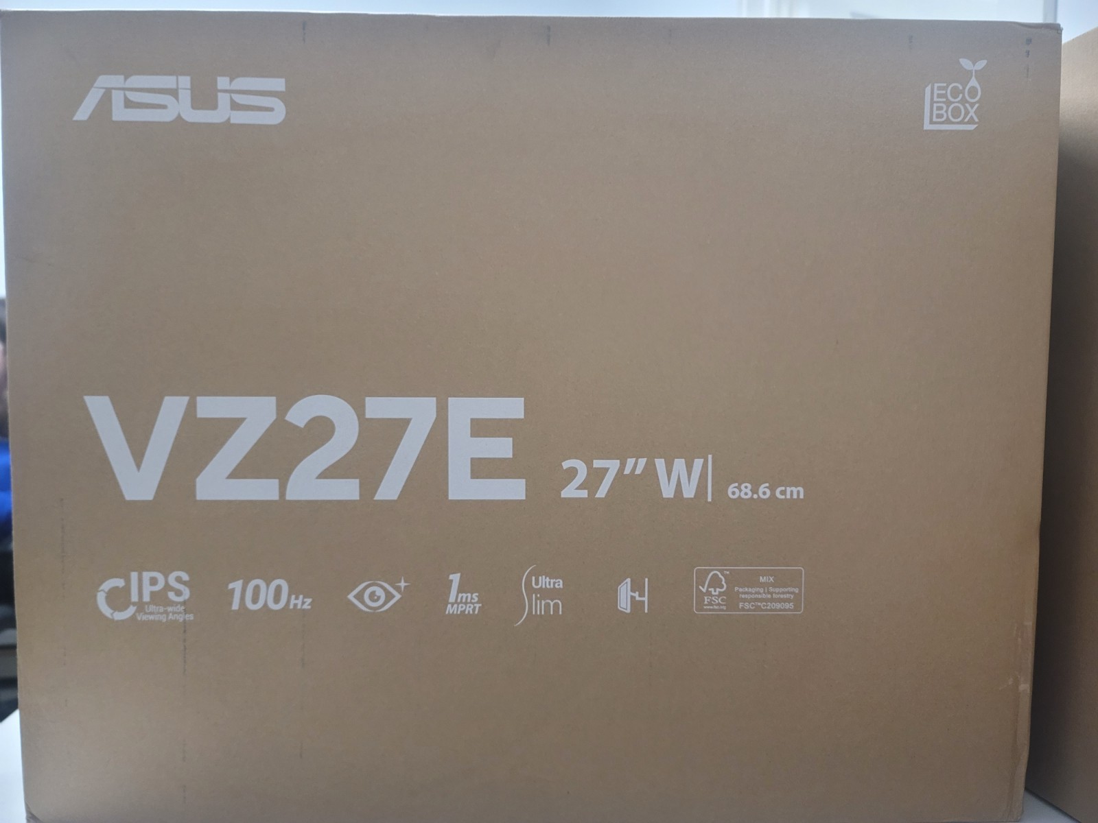 ASUS 27” (27-inch viewable) Eye Care Monitor (VZ27EHF)