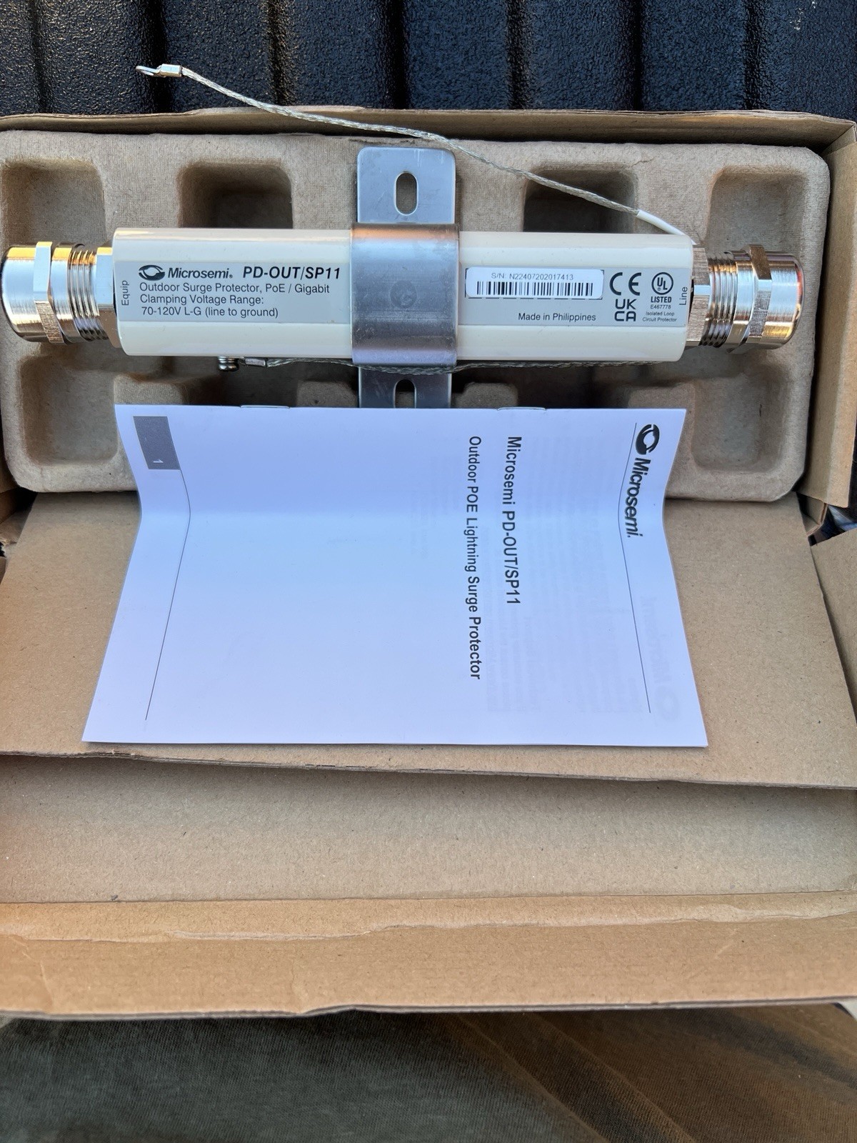 New Microsemi PD-OUT/SP11 Outdoor PE Lighting Surge Protector