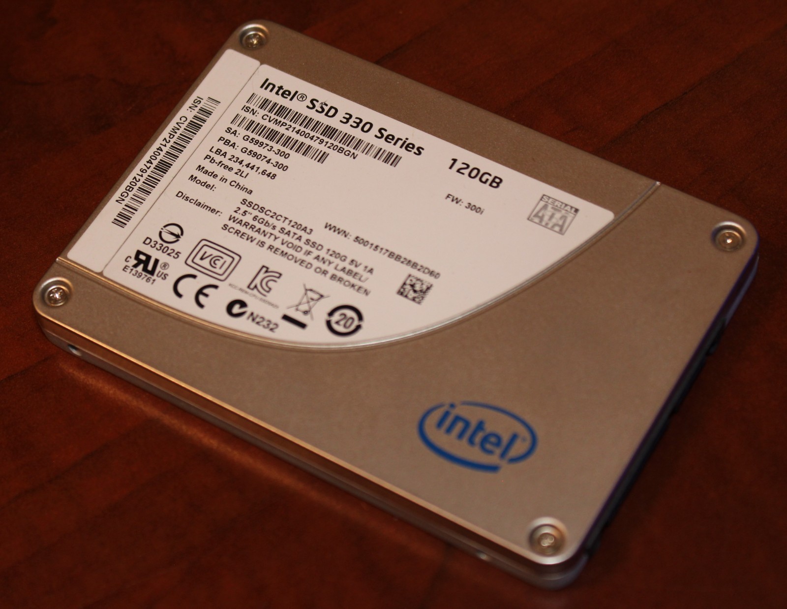 Intel 330 Series 120GB 2.5" SATA III Internal Solid State Drive SSD -