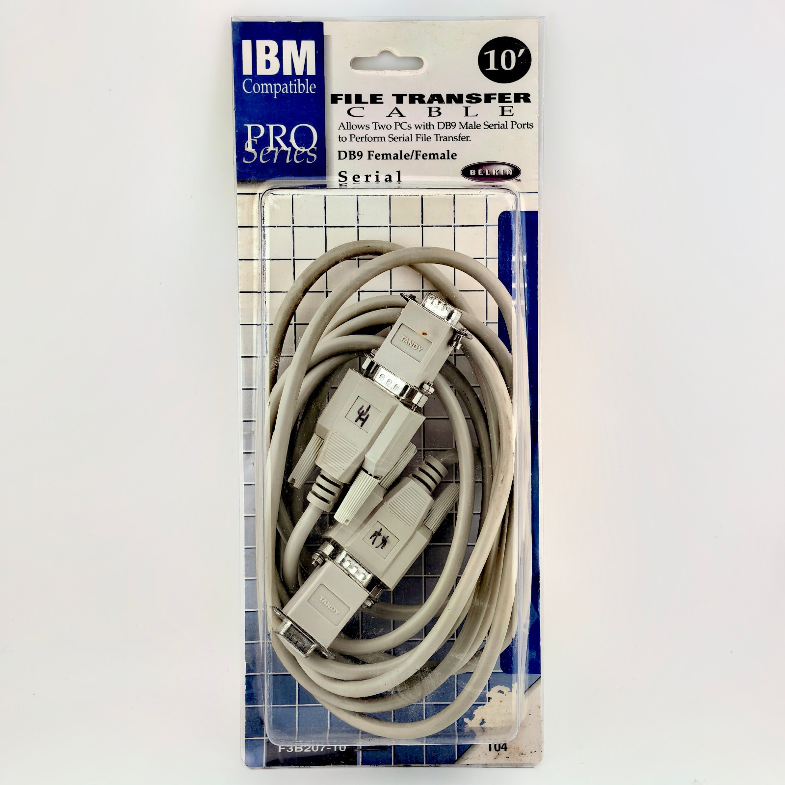 Belkin 10' File Transfer Cable - DB9 Female/Female Serial w/ Male/Male Adapters