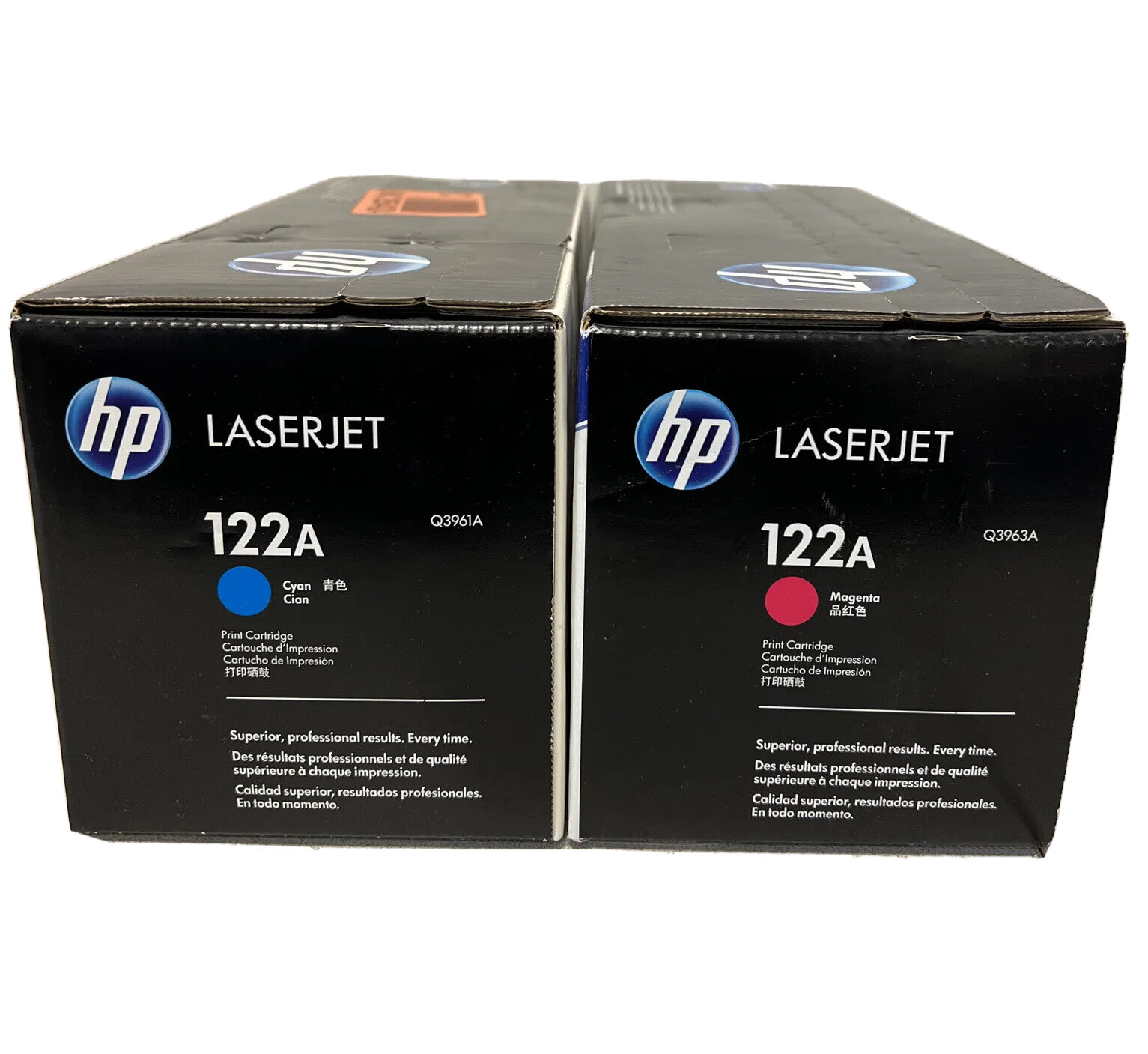 LOT OF 2- HP MAGENTA Q3963A/ CYAN Q3961A TONER  HP LASER JET 2550/2820/2840