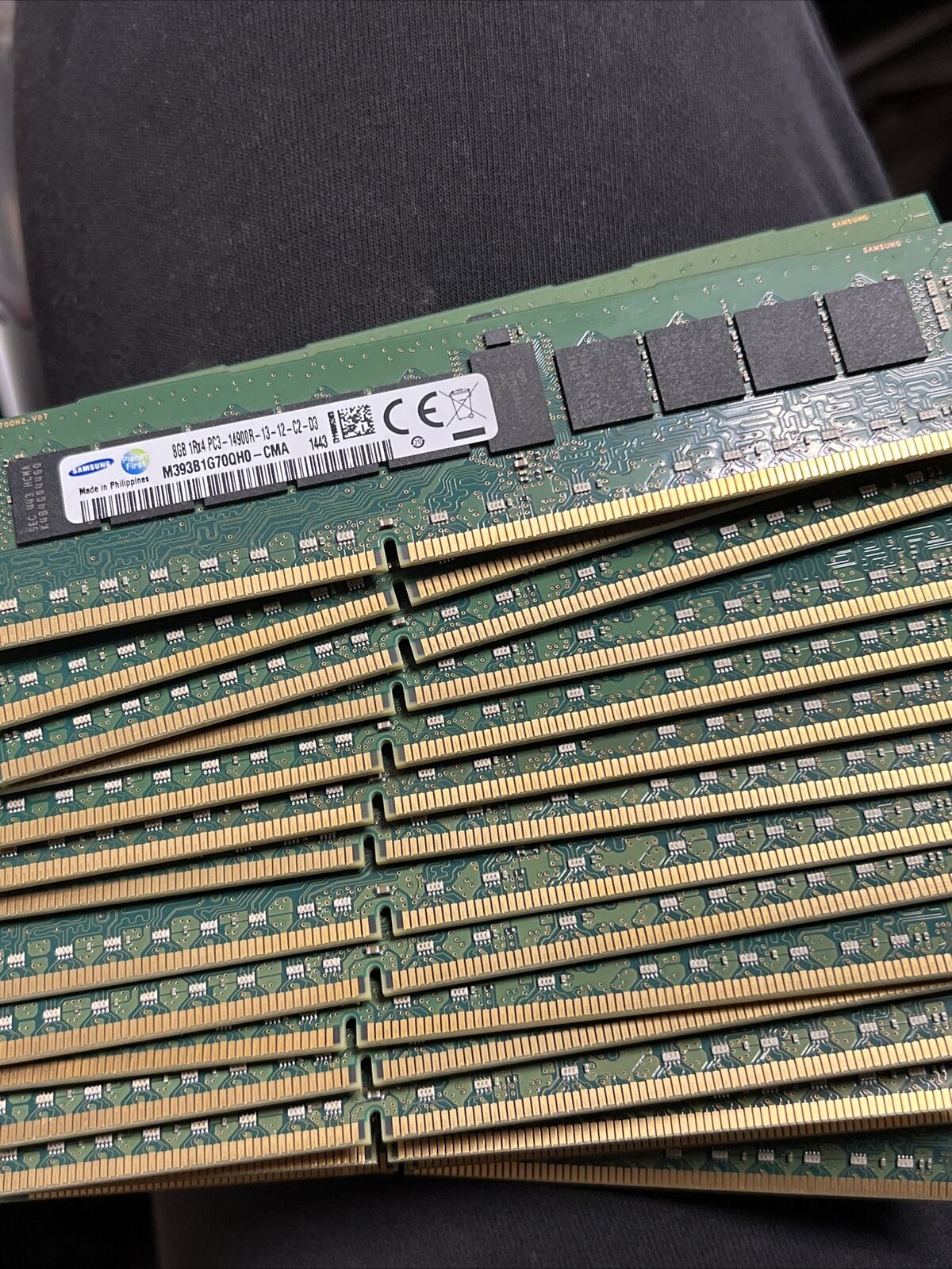 lot Of 16 Samsung 1Rx4 8GB PC3-14900R DDR3-1866 ECC Reg Memory M393B1G70QH0-CMA