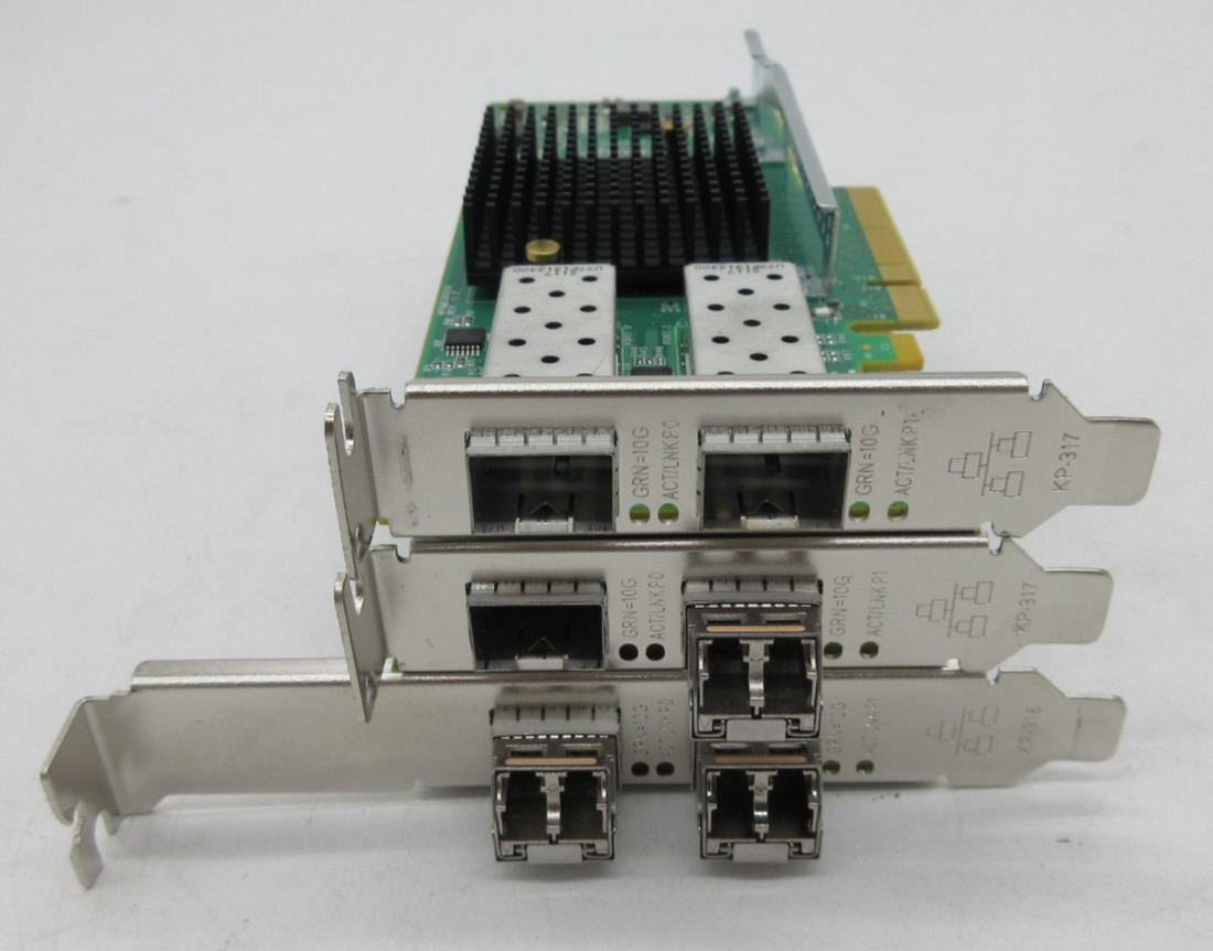 LOT OF 3 Silicom Dual-Port 10GB SFP PCIe Ethernet Server Adapter PE210G2SPI9A-XR