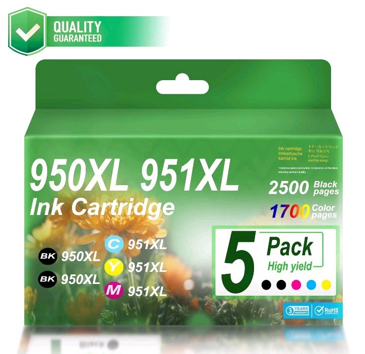 5PK 950XL 951XL ink for HP 950XL 951XL OfficeJet Pro 8610 8615 8616