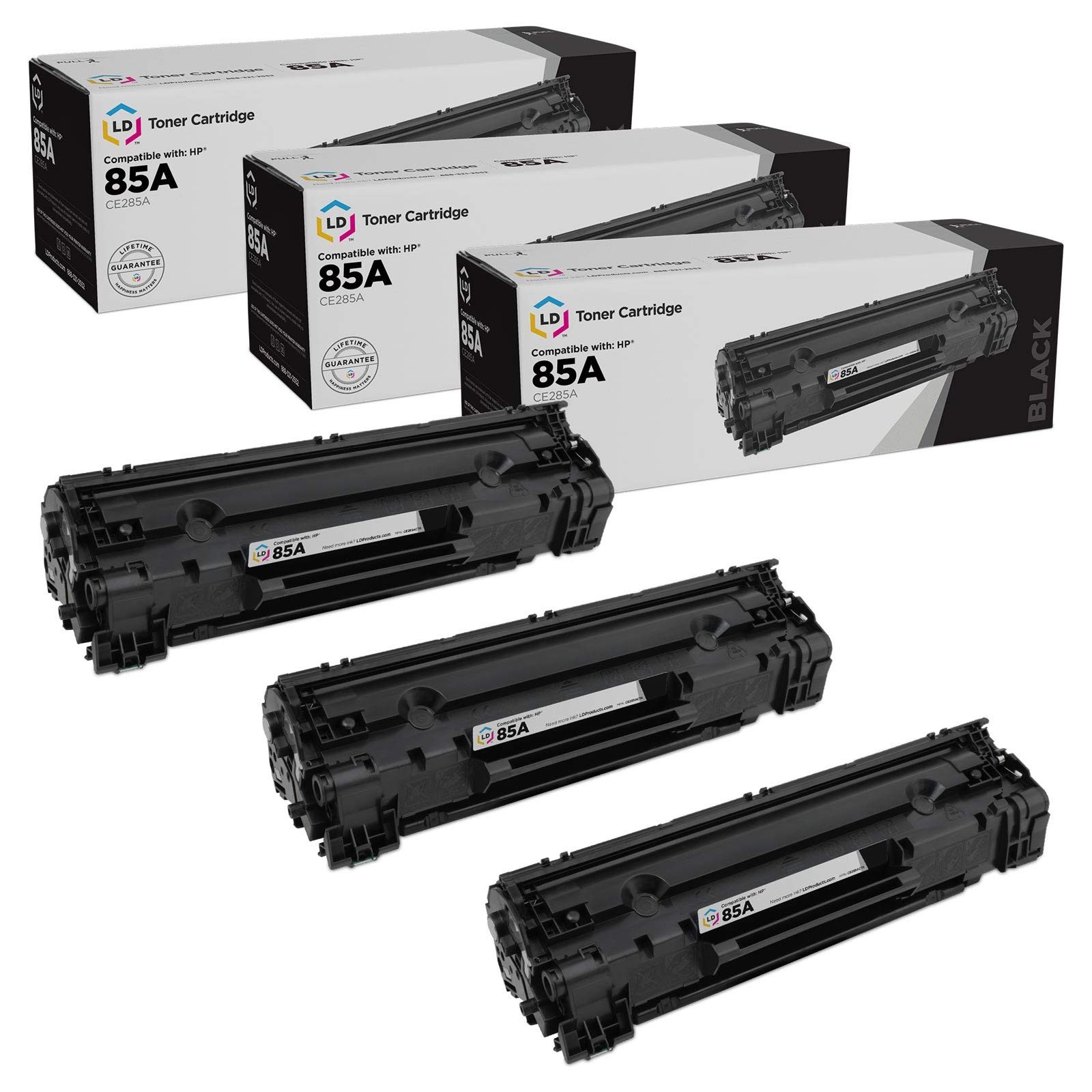 LD Comp Replacements HP 85A CE285A 3pk Blk M1132 M1212 M1217 P1102 P1102