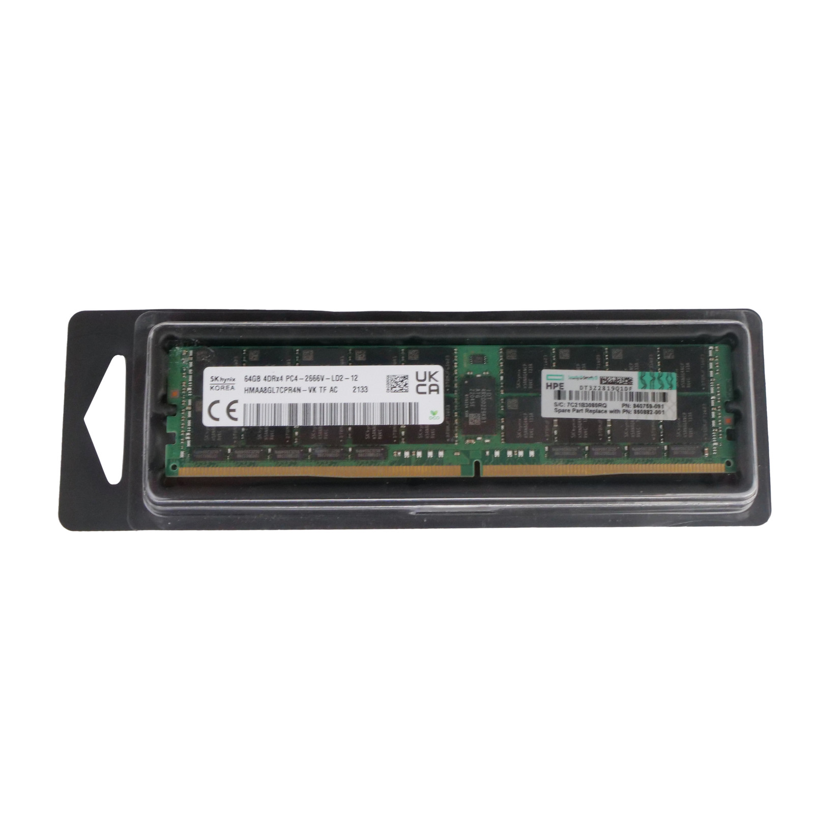 HP/SK Hynix 64GB DDR4 2666MHz HMAA8GL7CPR4N-VK 4Rx4 LRDIMM ECC Server RAM