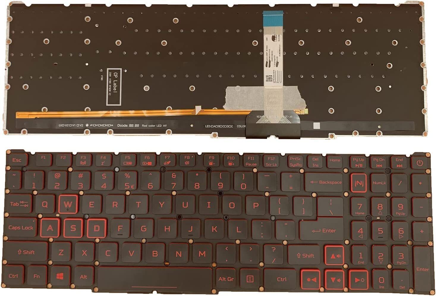New US Backlit Keyboard for Acer Nitro LG05P-N10BR LG05P-N12B3 LG05P-N12B3L