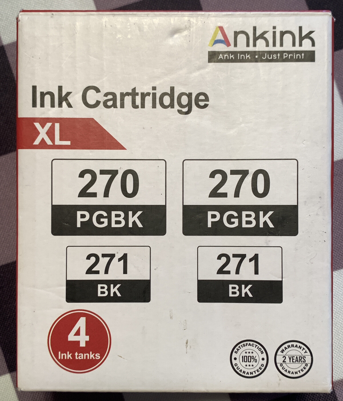 NEW 4 Ankink Canon Compatible Ink Cartridges XL 270 271