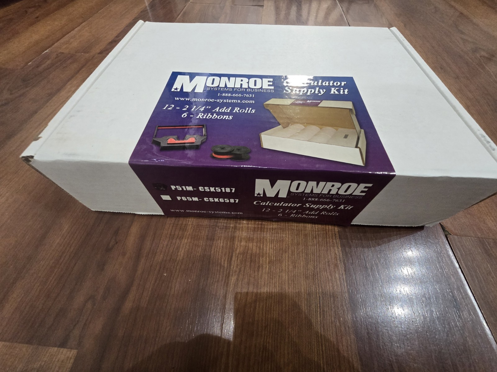 Monroe Systems For Business Calculator Supply Kit 12 - 2 1/4 Rolls 6 Ribbons NIB