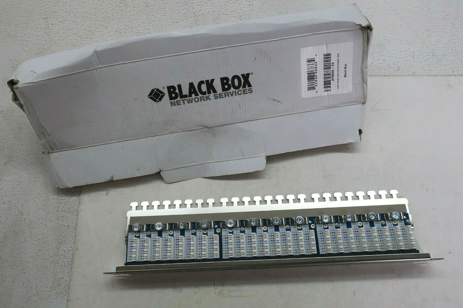 Black Box Network Services JPS60A-24 Cat6 Shielded Patch Panel 24 Port Universal