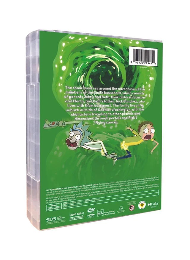 The Complete Series, Season 1-8 DVD , Rick and Morty 16-Disc Box Set