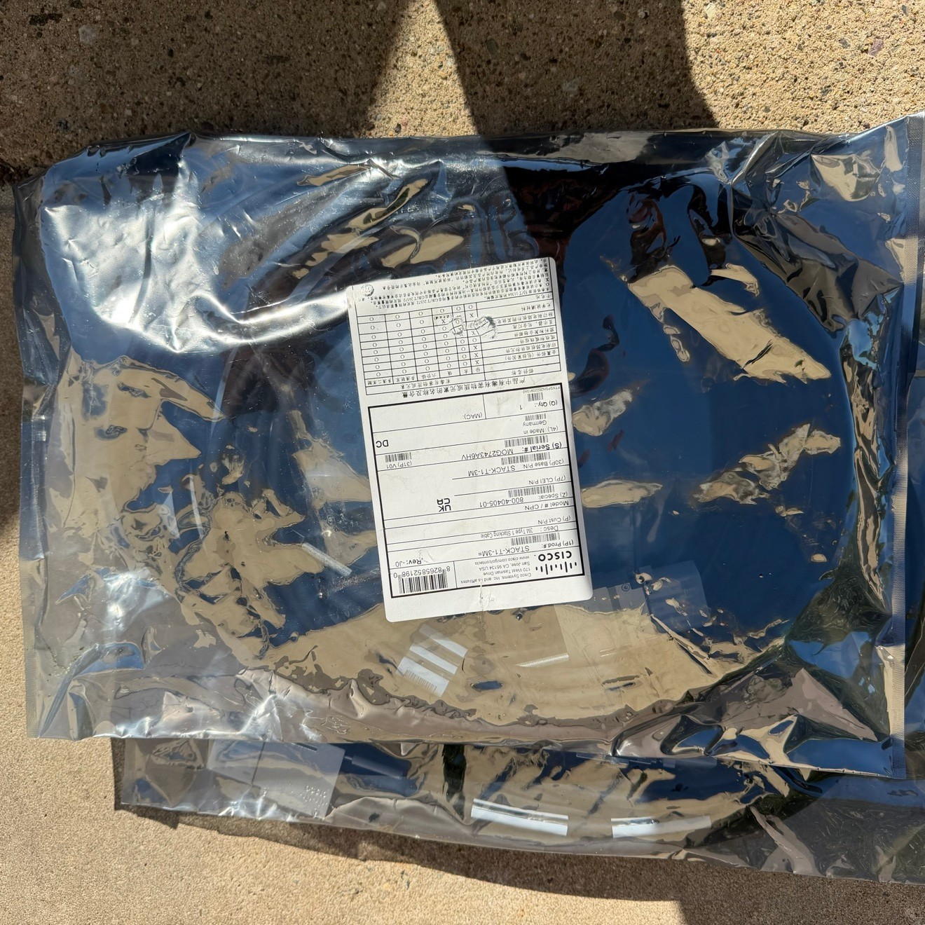 Cisco STACK-T1-3M= Type 1 Stacking Cable — Genuine, Factory Sealed (2 Available)
