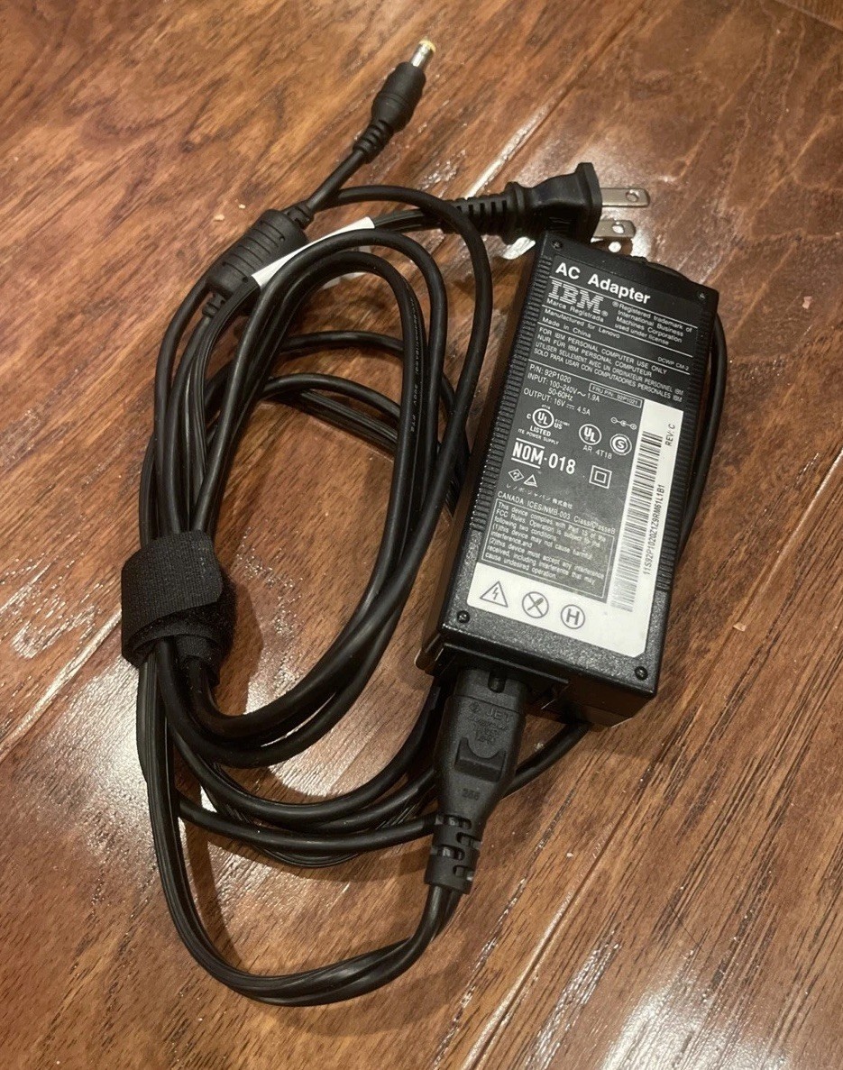 Genuine IBM 92P1020 AC/DC Adapter 16V 4.5A 72W Charger With Power Cord