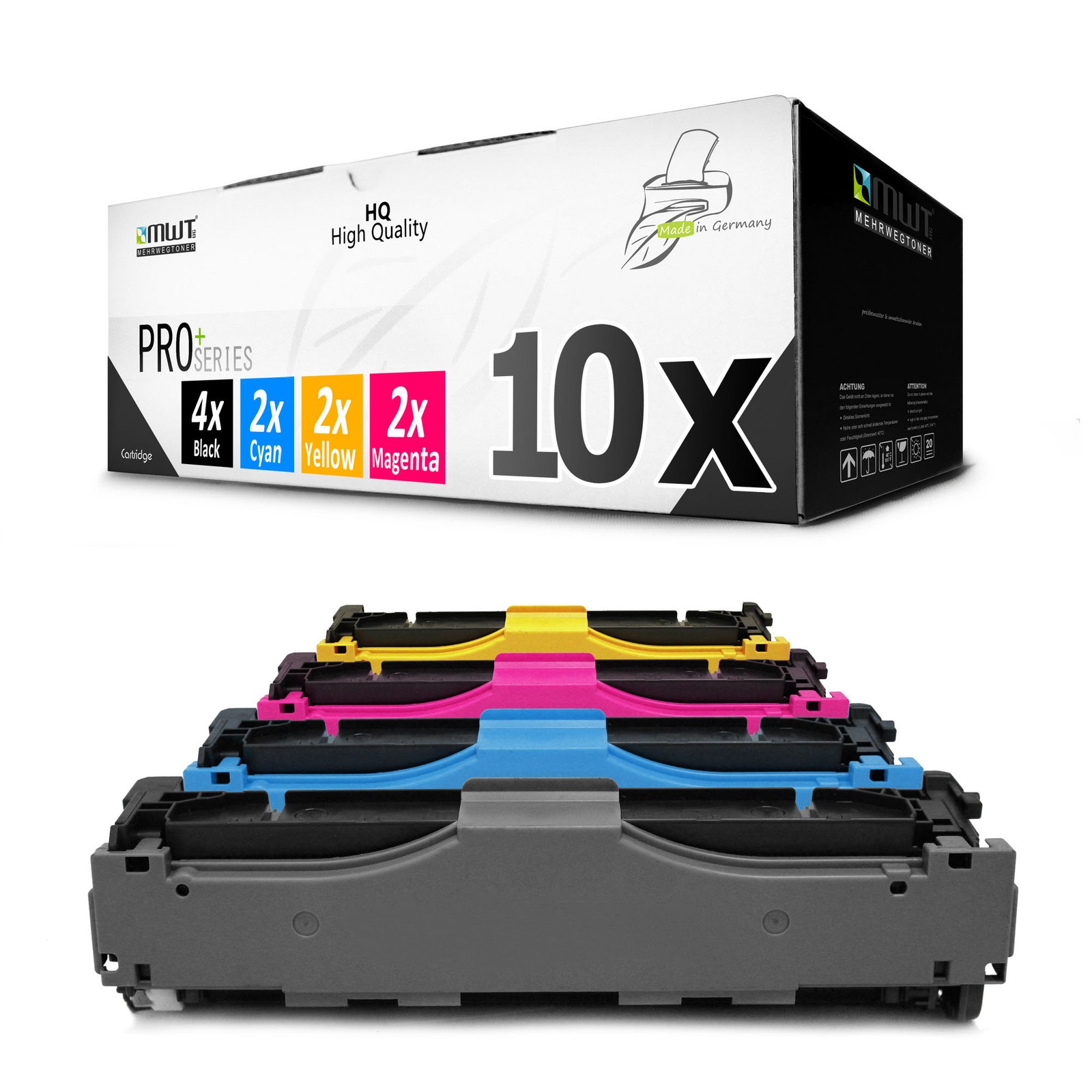 10x MWT PRO+ XXL Toner Cartridge CF410X-13X for HP Color LaserJet Pro M-452-nw