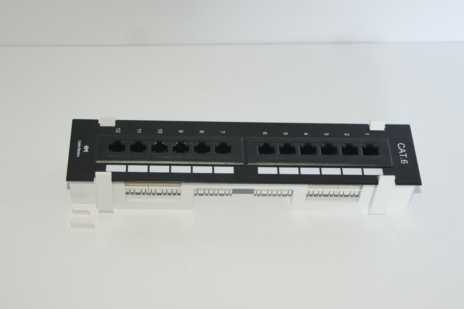 Cable Matters UL Listed Mini 12 Port Vertical Patch Panel W/ 89D Bracket 10 Giga