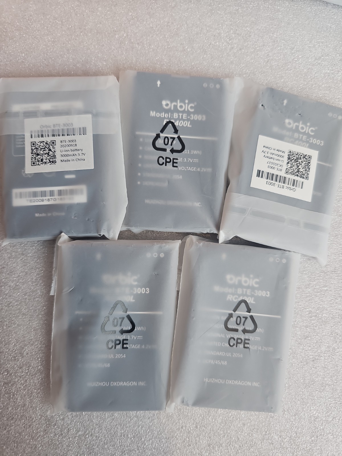 5 OEM Spec Battery BTE-3003 3000mAh Verizon Orbic Speed Mobile Hotspot RC400L Ne
