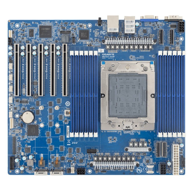 Gigabyte MZ23-SU0 For AMD EPYC sp5 9005/9004 Series Single Processor up to 500 W