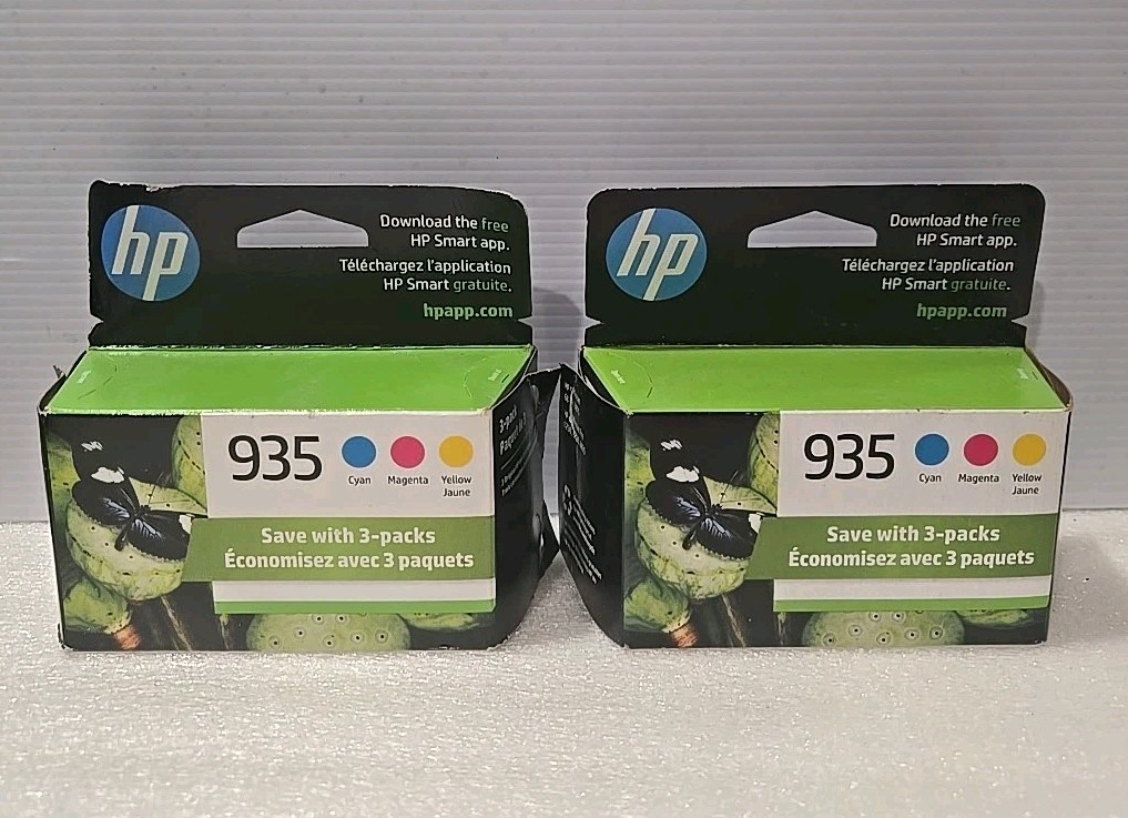 2 Sealed HP 935 Tri-Color Ink Cartridge - Cyan Magenta Yellow (Exp 1/26 & 5/25)