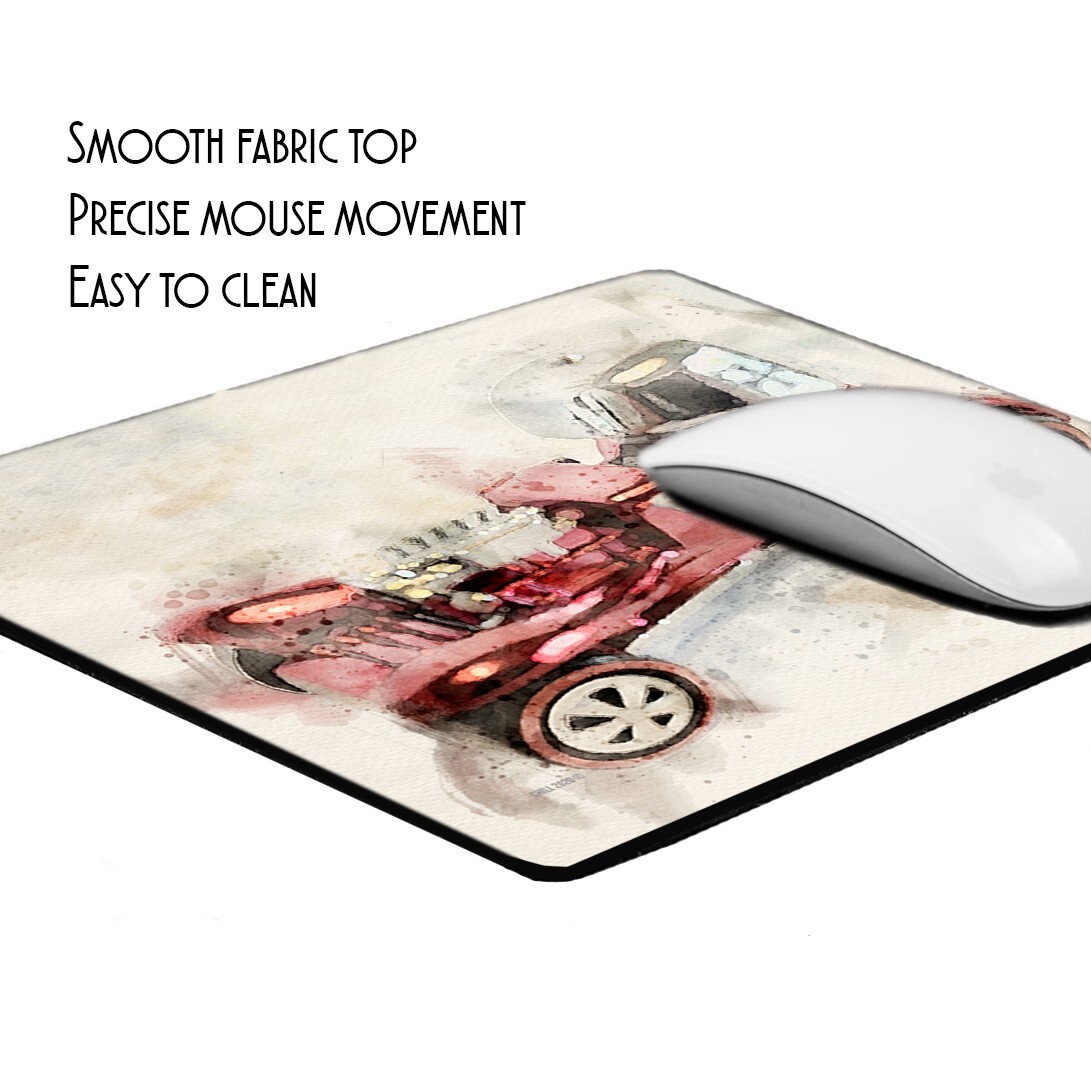 1969 Red Line Hot Wheels Red Baron Die Cast Car Design Mouse Pad