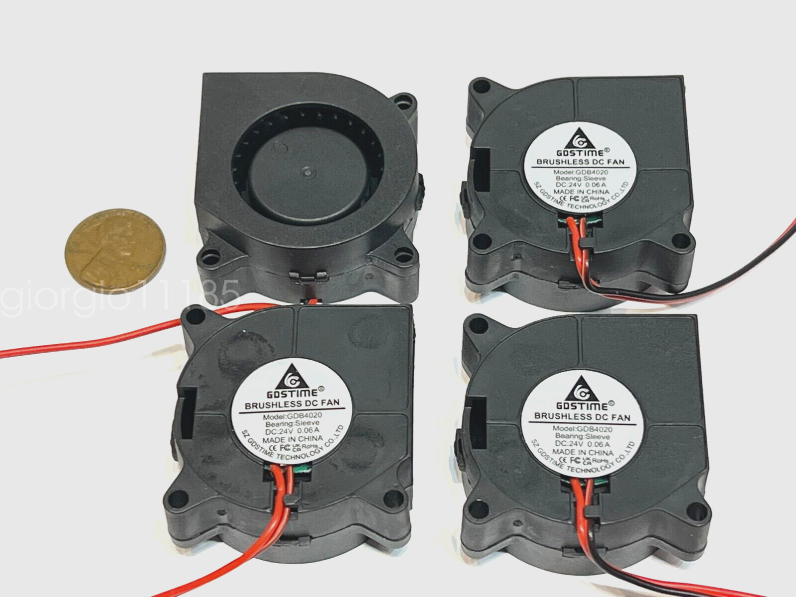 4 Pieces 24v 40mm Blower Fan 4020 40mmx20mm Turbo Cooling 3D Printer  2pin