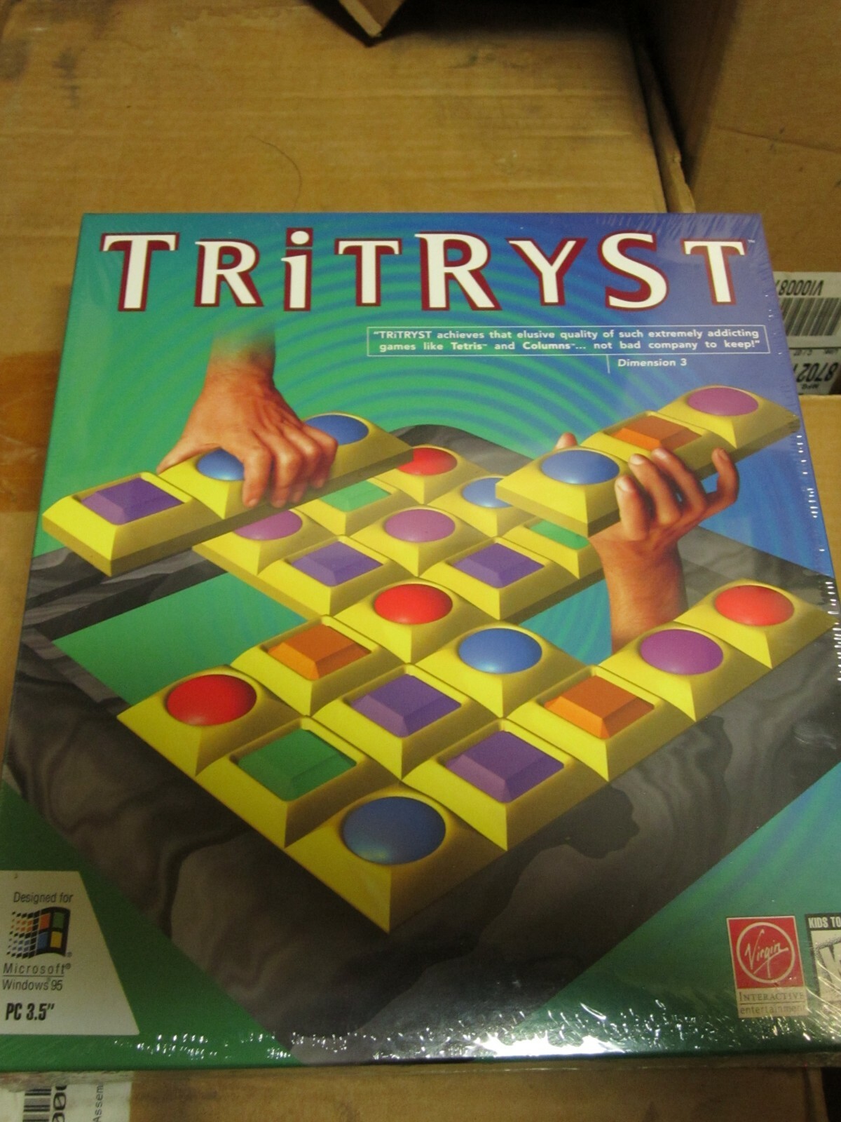 Virgin Lucas TriTryst PC Game 3.5" Floppy Brand New Sealed (1995) Rare Big Box