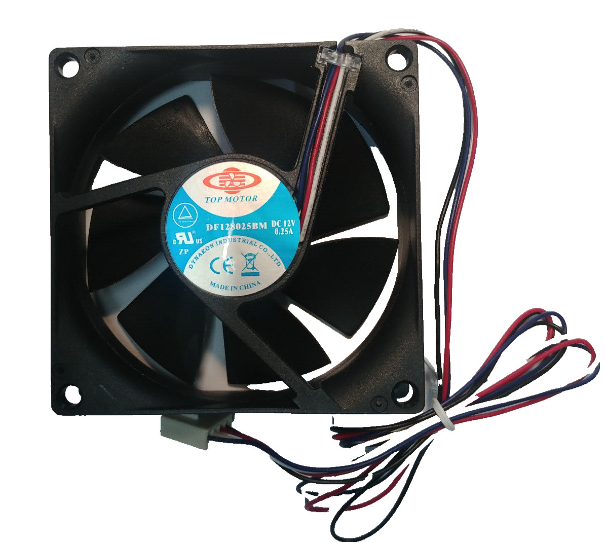 Top Motor 80mm x 25mm 4pin PWM case fan 2600 rpm dual ball bearing with screws
