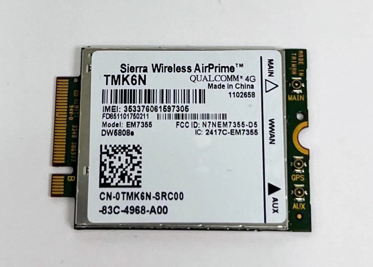NEW Sierra Wireless AirPrime EM7355 4G LTE WWAN M.2 Card GPS TMK6N
